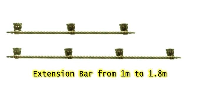 Antique Brass Coffin Long Bar Handles Zinc 30*9.5cm Electronic Plated