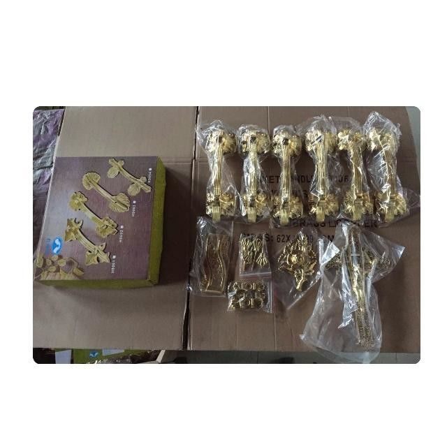 Gold Silver Plastic Coffin Handles For Cremation Coffin 28.5*8.5cm Injection Coated